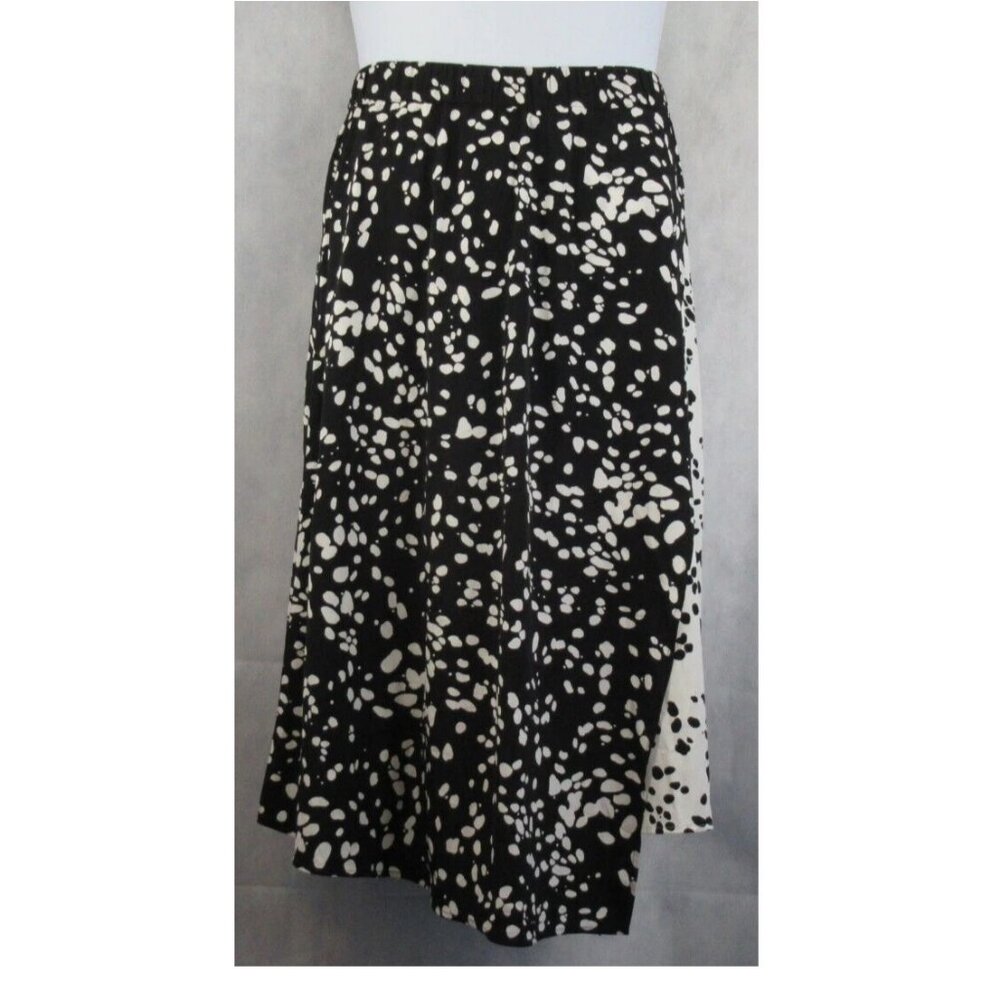 Alfani Women's Plus Size Printed Midi Wrap Skirt, Black White Spots, 16W